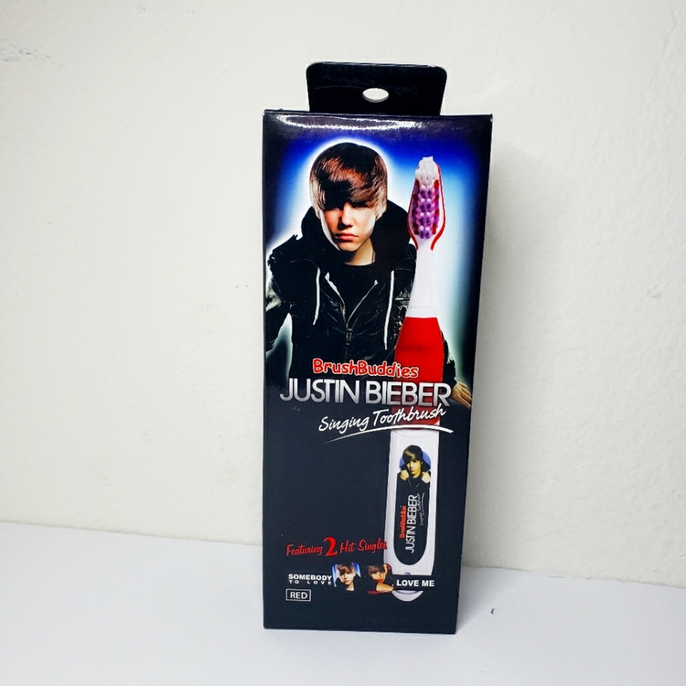Justin Bieber Red Toothbrush NIB